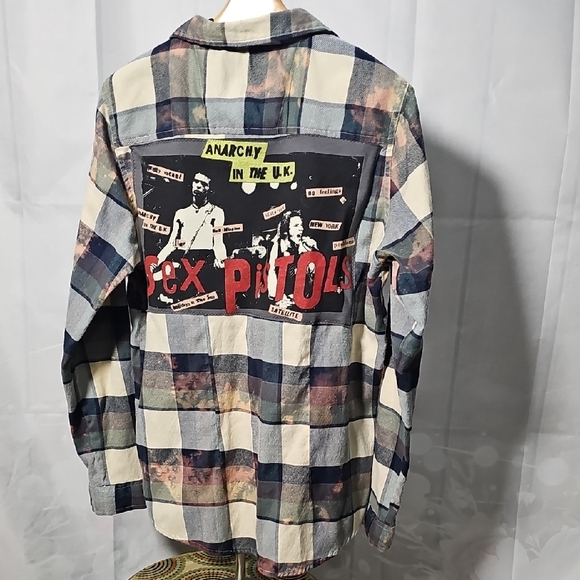 UNISEX SEX PISTOLS GRUNGE FLANNEL SM-LG - Picture 6 of 6